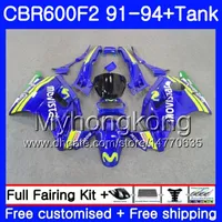 Body Movistar Blue لهوندا CBR 600F2 FS CBR600RR CBR600 F2 91 92 93 94 1MY.22 CBR600FS CBR 600 F2 CBR600F2 1991 1992 1993 1994 Fairing kit