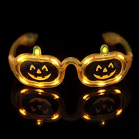 Abóbora de Halloween Led Flash Óculos Luminosos Bar Partido Óculos Amarelo Brilhante Clássico LED Brinquedos de Vidro Para DJ Dance Party Máscara