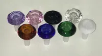 Schwere farbige Diamantschleife männliche Glasschüsseln 14mm 18mm Bong-Schüssel Multicolor Hohe Qualität 18 mm 14 mm Großhandelschüsseln für Glaswasserleitungen.
