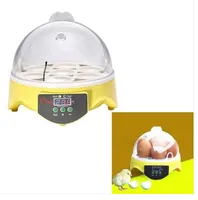 Toptan Ücretsiz kargo Benzersiz Otomatik 7 Yumurta Dönüm Inkübatör Tavuk Hatcher Sıcaklık Kontrolü AB Tak