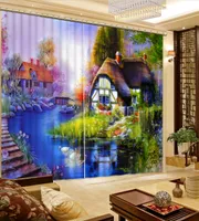Home Bedroom Decoration New Beautiful landscape forest mandarin duck Blackout Curtain Window Curtain For Home
