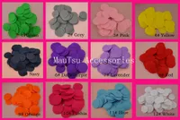 500 UNIDS 4.0 cm Colores surtidos de fieltro redondo almohadillas apliques para DIY flor adornos de joyería, 1.5 pulgadas parches círculos no tejidos parches