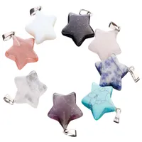 Charms Hot Natural Stone Pentagonal-vormige Mode Kralen Ketting Hanger Voor Sieraden Maken Oorbel Groothandel fabriek Direct gratis