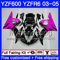 Body For YAMAHA YZF-600 YZF-R6 03 YZF R6 2003 2004 2005 Rose flames stock Bodywork 228HM.AA YZF 600 R 6 YZF600 YZFR6 03 04 05 Fairings Kit