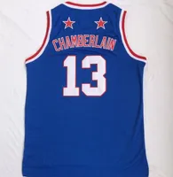 2020 Yeni Erkekler Harlem Basketbol Takımı Wilt Chamberlain 13 Mavi Basketbol Formaları Gömlek Tops, 45 Mitchell 77 Doncic 13 Antetokounmpo 13 Sertleştirildi