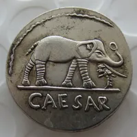 RM (01) Rare Romersk Silver Denarius av Julius Caesar Trevlig kvalitetsmynt Retail / Whole Sale Gratis frakt