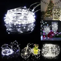 LED Dizeleri Işıkları 2 M 20LED Düğme Batarya Peri Dize Işık Mikro Bakır Tel Ay Lambası Noel Noel Düğün