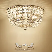 Modern Crystal Ceiling Lights Fixture LED Lamp American K9 Crystal Taklampor Europeisk Romantisk Hall Living Bed Room Home Inomhusbelysning