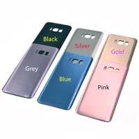 Samsung S8 G950 S8 artı G950P için yüksek kaliteli pil kapı cam geri konut yapışkanlı etiket ile