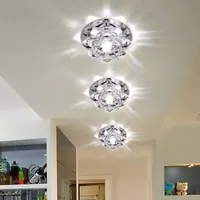 Crystal Lotus Fleur Spotlights 5W LED Plafonniers Couleurs de plafonds Couleurs d'escaliers Alysle Downlight Balcon Porche Plafonnier de salon
