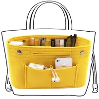 Obag Filz Tuch Innentasche Damenmode Handtasche Multi-Taschen Kosmetische Aufbewahrungsbox Organizer Taschen Gepäck Taschen Zubehör