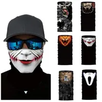 Headscarf Funny Mask Magic Scarf Neck Face Mask Printing 3D Magic Headscarf Outdoor Sunscreen Windproof Mask Wash Towel