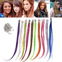 50pcs 15-16 Inch Straight Multicolour Synthetic Feather for Hair extensions Party Clothing Accessories DIY Craft Decoration