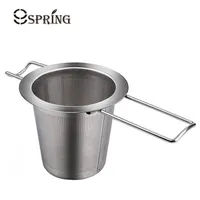 Stainless Steel Tea Infuser Strainer with Foldable Handle Reusable Tea Filter Basket for Brewing Loose Leaf Herb Tea on Teapots Mugs Cups