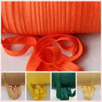 100yards / roll 5/8" Spandex cinta polivalente Doblar la cinta elástica sobre la venda para coser cintas para el pelo Accesorios accesorio de la ropa de la cintura