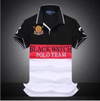 Marca Designer-men Short Sleeve T shirt Marca polo camisa hombres Dropship Barato mejor calidad reloj negro polo team # 1419 envío gratis