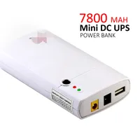 12V 7800MAH USB 2A salida de 2 vías powerbank DC Mini Ups enrutador de alimentación de respaldo Fuente de alimentación ininterrumpida con un interruptor