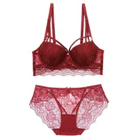 Bras VS Rhinestone Underwear Women Brand Design Sexy designer Lingerie Set  womens Seamless Push UP Briefs Sets Plus Size Red Pink Bra Y0911 Z230711