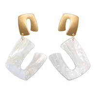 New Design Charm Drop Earrings Punk Style Acrylic Geometric Earrings Maxi Statement Big Earings Fashion Jewelry