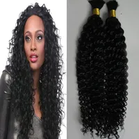 mongolian kinky curly hair 2pcs human braiding hair bulk 200g no weft human hair bulk for braiding