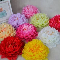 100pcs Artificial Big Size 20cm Peony Flower Heads 9 Colors Simulation Peony Flower for Wedding Christmas Party Decoration