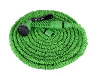 100FT Expandable Flexible Garden Magic Water Hose With Spray Nozzle Head Blue Green with retail box Free Shipping 5