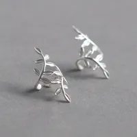 925 Sterling Silber überzogene Blätter Ohr Stulpe Ohrringe kein durchbohrtes kein Loch Blatt Ohrring Schmuck Geschenk für Frauen Dame Girls DHL FREI