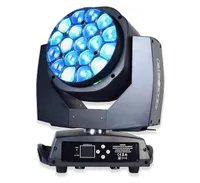 LED 19 x 15W bee eye 4in1 RGBW moving head LED zoom wash stage light 360° Rotation LCD touch screen DJ equipment for Performance Wedding