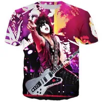 키스 3D 재미 있은 Tshirts 새로운 패션 남자 / 여성 3D 인쇄 문자 T- 셔츠 티셔츠 여성 섹시한 티셔츠 티 탑스 옷 YA136
