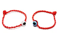 Nouveau 50pcs / lot LUCKY EYE Rouge Chaîne Bracelet EVIL Eye Bijoux Kabala rouge Bonne Chance Bracelet Protection pour femmes hommes 20 cm