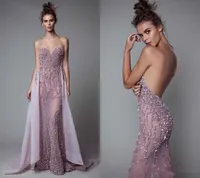 2019 Sexy Blgling Cekiny Arabskie Dubaj Syrenka Tanie Prom Dresses Sweetheart Overskirt Vestidos Party Dresses Evening Wear
