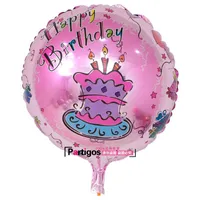 Geburtstagsbrief Partydekoration Ballonaluminiumfilm Round Air Balloons Kreative Printed gute Qualität Celebrate 0 6lm dd Wiederholte