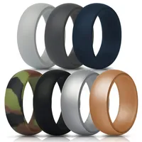 Silicone Wedding Band Rings for Men Women Comfortable Fit Rubber Premium Quality Bands Active Men Sports Gym Work Multi Colors