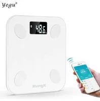 YEGU Bathroom Body Scales Accurate Smart Electronic Digital Weight Scale Home Floor Scales Toughened Glass LED Display 180Kg50G