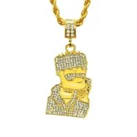 Hip Hop Rapper Jewelry Necklace Full Rhinestone Alloy Present Bling Bling Iced Out Choker Chain fast free shipping new arrival
