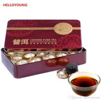 Hot Sales 185g Yunnan Mini Tuocha Ripe Puer Tea Organic Natural Pu&#039;er Old Tree Cooked Puer Tea Black Puerh Tin Boxed Packaging