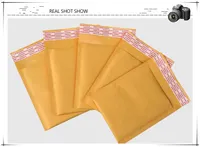 Neueste 3,9 * 7,8 Zoll 100 * 200mm + 40mm Kraft-Bubbus-Mails-Umschläge Umschlag Taschen Gepolsterte Umschlag Postverpackung Beutel Freies Verschiffen