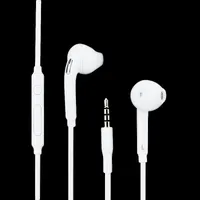 Bra kvalitet 3,5 mm hörlurar i örat med mic volymkontroll hörlurar för Samsung Galaxy S6 S7 S8 S9