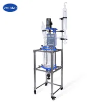 ZOIBKD Lab Supplies 10L Laboratory Chemical Double Layer Jacketed Stainless Glass Reactor 110V/220V