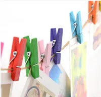 Mini Grampos de Mola Prendedores de Roupa Projeto Bonito 35mm Colorido De Madeira Artesanato Pegs Para Pendurar Roupas de Papel Foto Cartões de Mensagem