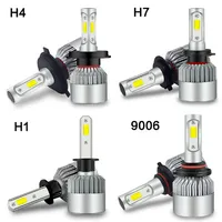 Reflektory samochodowe LED C6 Reflektory Auto Oświetlenie Bezstratna żarówka Montażowa Super Bright Lampa H1 H3 H7 H7 H9 H13 20 sztuk