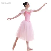 Pink Velvet Bors i Soft Tulle Długie Balet Tutu Dla Dziewczyn Kobiety Dancing Dress Dorosłych Ballerina Kostium Romantyczny TUTUS 18582