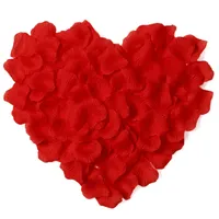 100ピース/ロット人工ローズ花びんのためのロマンチックな人工ローズ花びらウェディングフラワーバラの花