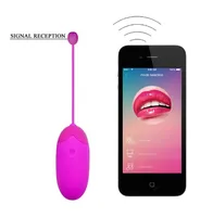 Masseur sexuel Bluetooth USB RECHARGable Wireless App Remote Control Jump Egg Vibraters Silicone Vibrant Vibrator Toys for Women