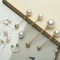 Simple Vintage Scarf Buckle for Women Elegant Brooches Pins Imitation Pearl Broche Wholesale Drop Shipping collar pin sweater cardigan