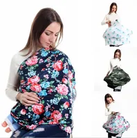 Multi-Use Stretchy Baby Nursing Breastfeeding Privacy Cover with Button Scarves Blanket Stripe Infinity Scarf Nursing Baby Car Seat Covers