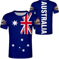 AUSTRALIEN-T-Shirt geben nach Maß Name-Zahlart und weiseschwarz-weiße graue rote T-Shirts aus Landt-shirt aus Nation au Kleidungsflaggenspitze frei