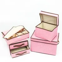 Ящики для хранения BINS Прекрасные Горячие Продажи 4 ШТ. Маленькая среда Два Уровень Бо 8 Слоты Pink / Grey / Khaki Home Организация