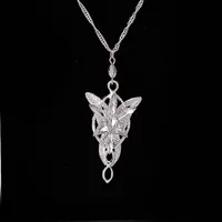 Mago princesa Arwen Evenstar colgante de plata collar collares estrella de la tarde collares de cristal para las mujeres