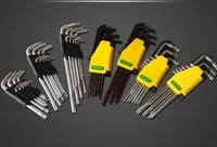 9Pcs L Type Screwdriver Double-End Hex Wrench Set Allen Key Hexagon Torx Star Spanner Key Set Hand Tools Free Shipping Hot